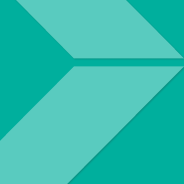 Green geometric arrow shapes layered on a bright green background.